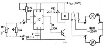 用一个2 3v直流信号做触发信号 NE555,制作电子开关电路控制一个6v继电器启动与停止,要有图,十分谢谢